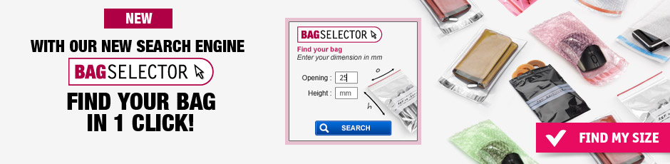 With bgselector find your bag in 1 click!