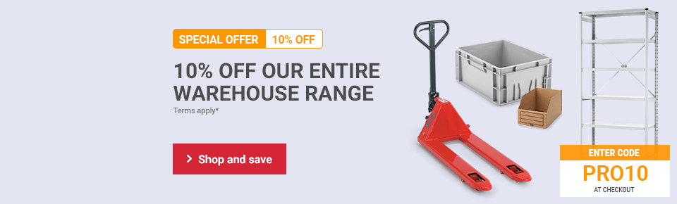 10% off the warehouse range