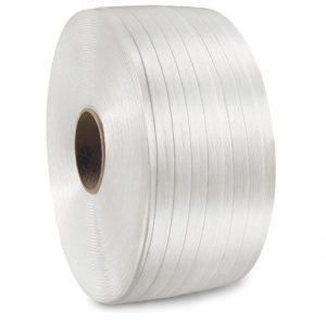 Corded polyester strapping