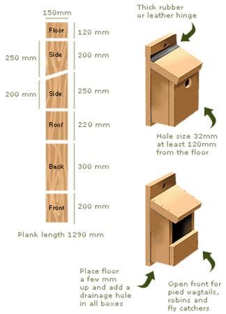nest boxes bird box plans nesting build diy birdhouse birds wood nestbox bbc birdbox robin houses diagram plan garden birdhouses