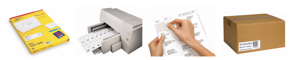 Postage and Printer labels to clearly mark all parcels and packages