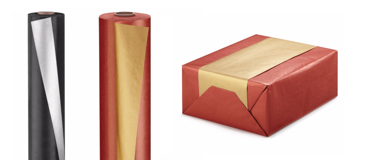 Dual-coloured Kraft paper gift wrap - perfect for boutiques