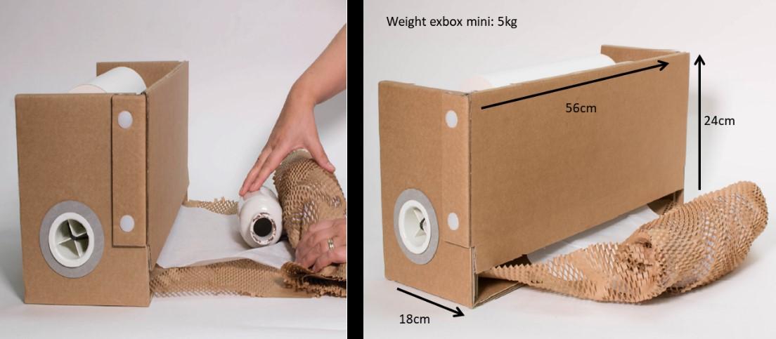 Geami WrapPak® EX MINI - the compact, environmental, protective presentation packaging