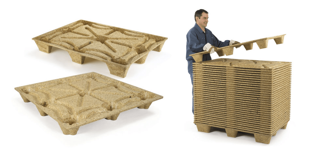 100% recyclable standard moulded wood pallets