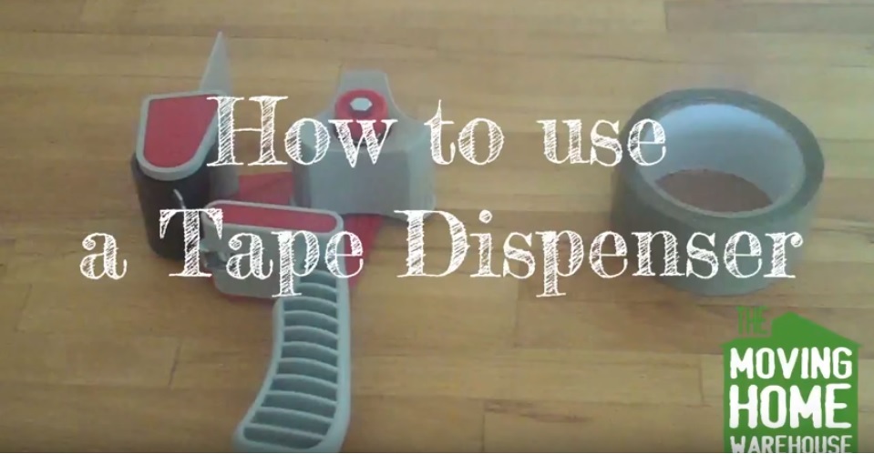 How to use a packing tape dispenser