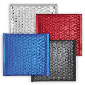 Add colour with these RAJA metallic gloss bubble postal bags 
