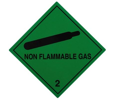 Non flammable gas chemical hazard label