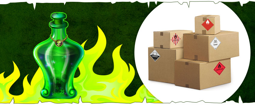 Labels of hazardous materials for wild fire