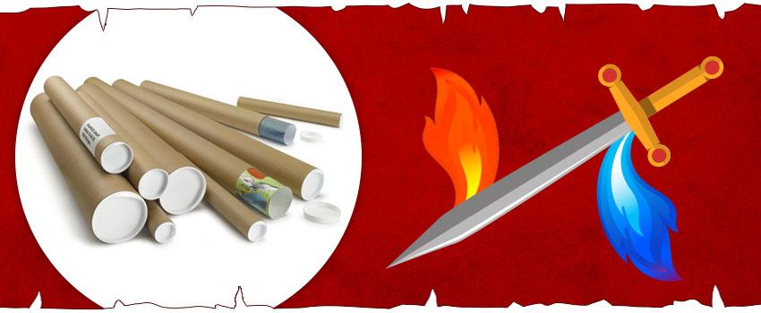 Postal tubes for Valyrian steel swords