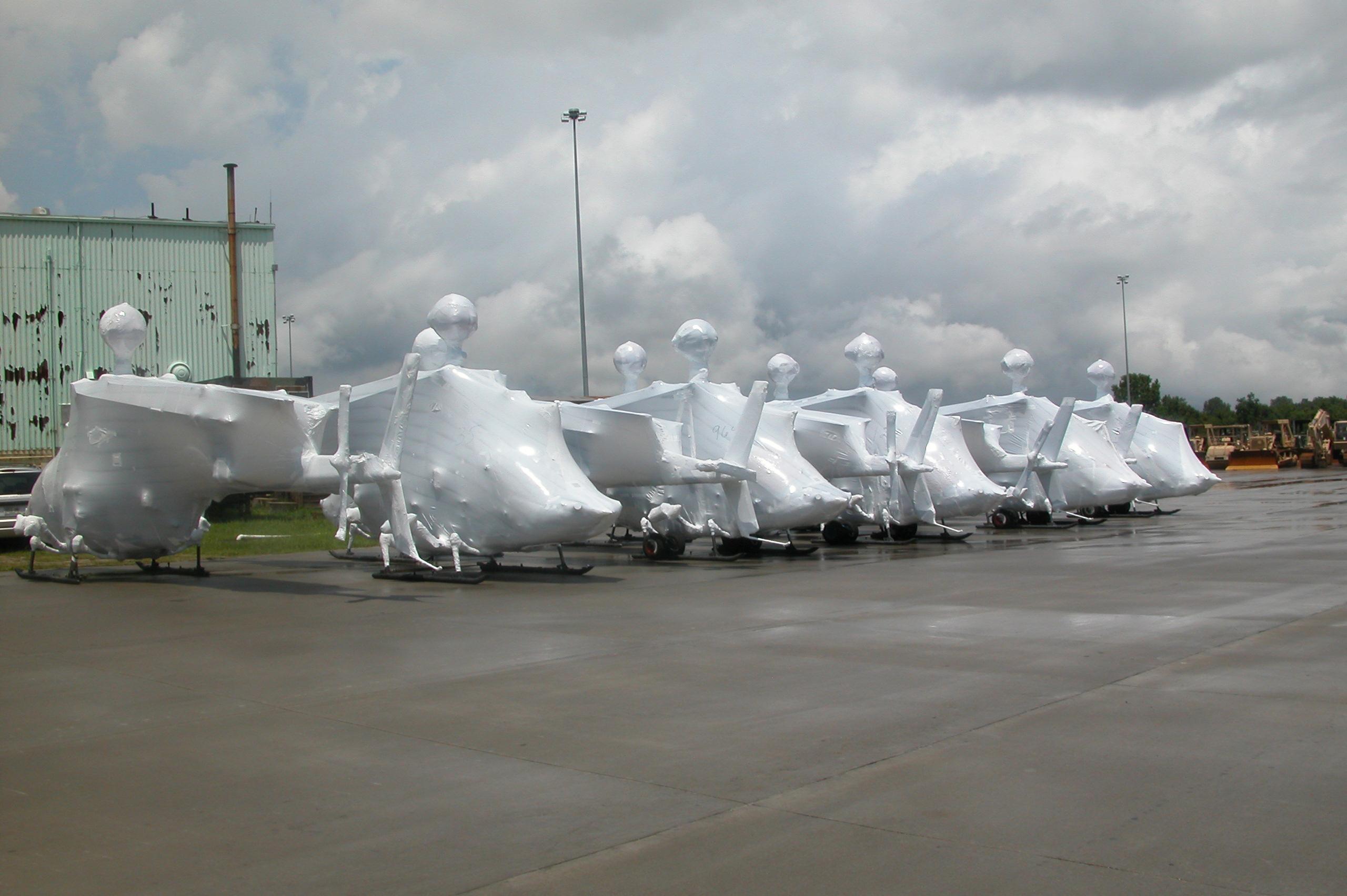 Shrink wrap is so versatile it is even used to wrap up US Navy helicopters for transport (Image: Wikipedia)
