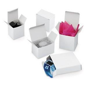 White cardboard gift boxes