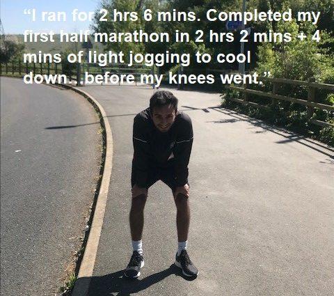 Afsar Parker ran his first half marathon, also supporting MIND