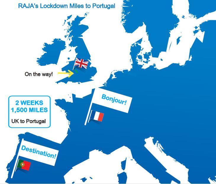 RAJA Lockdown Challenge Miles to Portugal