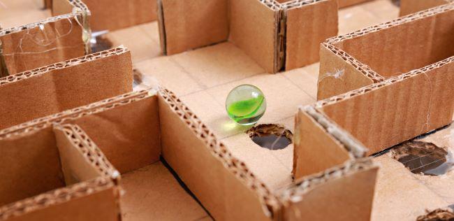 Getting crafty with cardboard boxes