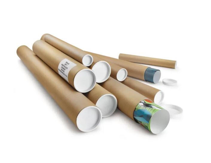 Poster Tubes with Caps Storage Large Round Cardboard Postal Tube