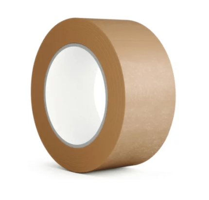 A single roll of brown paper tape.