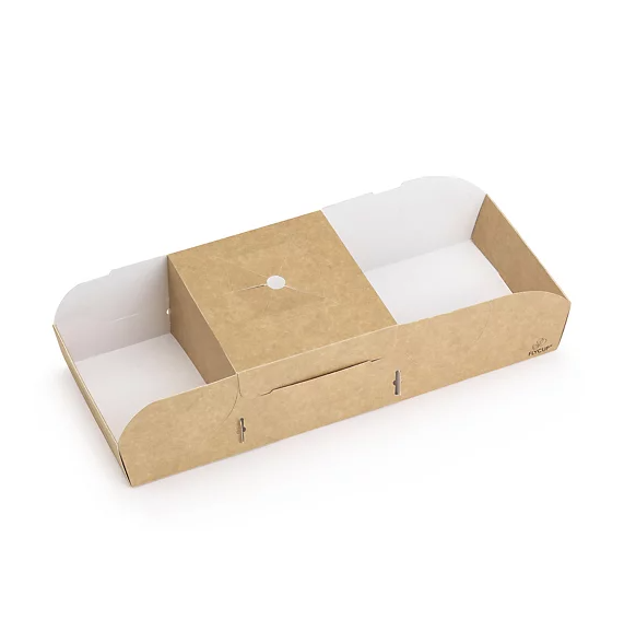 Flycup Dual Food & Drink Cardboard Meal Tray