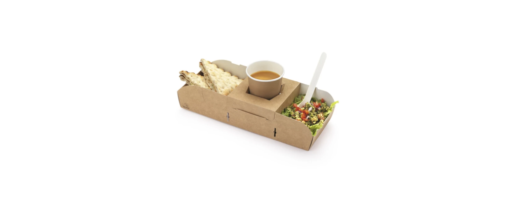 Flycup Dual Food & Drink Cardboard Meal Tray